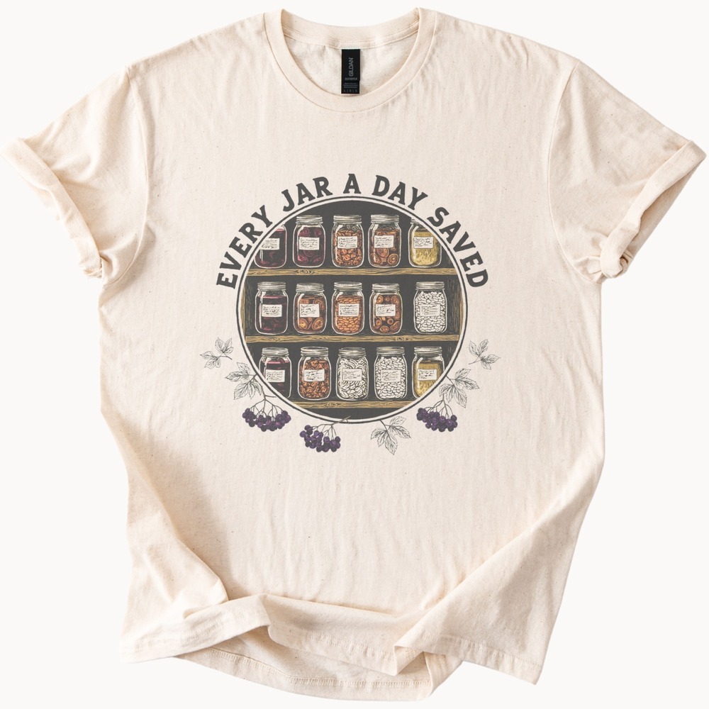 Woodcut Style Vintage Style Boho Pantry Jar Tee